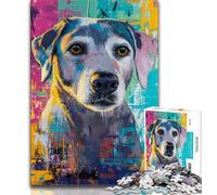 Puzzle 1000 pièces pour Adultes, Style Labrador, Style Basquiat, Jeux éducatifs pour la Famille, décoration d'intérieur (Taille 75x50cm)
