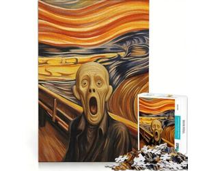 Puzzle 1000 pièces pour Adultes Style Scream Odyssée des émotions abstraites décoration Murale activités Amusantes à la Maison renforce Les Liens Amoureux 50x75cm