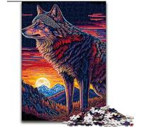 Puzzle 1000 pièces pour Adultes, Style Wolf Art Series, fabriqué en Carton, pour Les Anniversaires, Les fêtes et la décoration intérieure 1000 pièces(26x38cm)