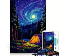 Puzzle 1000 pièces pour Adultes, Style Zen, Camping, Pixel Art, Jeu d'articulation Fin et Amusant, pour se détendre et Passer Un Bon Moment, Cadeau de Noël ou de Loisirs (38x26cm)