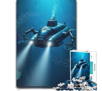 Puzzle 1000 pièces pour Adultes, Submarine Exploring Deep Ocean | Une activité de loisir en janvier pour un début d’année au calme, pour partager un loisir.
