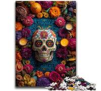 Puzzle 1000 pièces pour Adultes Sugar Skull Woman Aide Le Cerveau à exercer des Jouets addictifs pour cultiver la Patience Une œuvre d'art 50x75cm