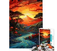 Puzzle 1000 pièces pour Adultes Superbe Montagne Défi éducatif Jeu de difficulté Difficile et Relaxant Convient aux 14 Ans et Plus (38x52cm)