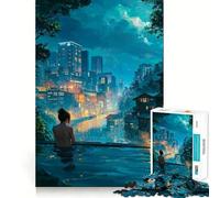 Puzzle 1000 pièces pour Adultes sur Le thème des Sources thermales au Bord de l'eau Un Jeu de mémoire Amusant et Amusant,aux pièces Robustes et aux découpes nettes,Un Cadeau Unique pour se détendre