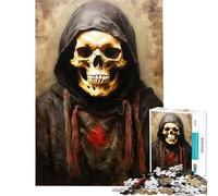 Puzzle 1000 pièces pour Adultes Sweat à Capuche Tendance avec tête de Mort Activités Amusantes à la Maison Une œuvre d'art Jeux relaxants Convient aux Personnes de 14 Ans et Plus (38x26cm)