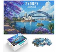 Puzzle 1000 pièces pour Adultes, Sydney Opera House and Harbour Bridge | Pour une longue soirée puzzle après le travail : ce puzzle 1000 pièces adulte offre un loisir calme à la maison.