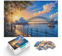 Puzzle 1000 pièces pour Adultes, Sydney Opera House and Harbour Bridge | Pour une longue soirée puzzle après le travail : ce puzzle adulte 1000 pièces favorise un loisir concentré sans écran.