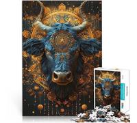 Puzzle 1000 pièces pour Adultes Taureau I Difficile à réaliser mais Amusant et Humoristique pour la décoration intérieure 52x38cm