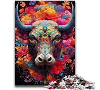 Puzzle 1000 pièces pour Adultes, Taureaux colorés, Jeux éducatifs, Décoration d'intérieur, Cadeau d'anniversaire, Cadeaux pour 14 Ans et Plus, 50x75cm