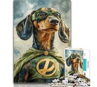 Puzzle 1000 pièces pour Adultes Teckel Héros 1000 pièces pour Adolescents, Jeux Amusants en Famille, idéal comme Cadeau pour Toute la Famille (Taille 75x50cm)