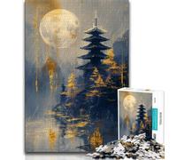 Puzzle 1000 pièces pour Adultes, Temple d'or, Jouet éducatif et décompressant, Cadeau d'anniversaire, 38x26cm