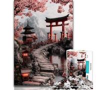 Puzzle 1000 pièces pour Adultes, Temple Japonais, Jouets de Divertissement Familial, Jeu éducatif pour Anniversaire, Noël, à partir de 14 Ans, 38x26cm