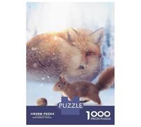 Puzzle 1000 Pièces pour Adultes The Fox and Squirrel Puzzle pour Adultes Jeux Relaxants Analyse Et Logique, Idéal comme Cadeau pour Toute La Famille 70x50cm/1000pcs