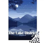Puzzle 1000 pièces pour Adultes, The Lake District England at Night