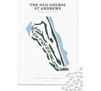 Puzzle 1000 pièces pour Adultes, The Old Course St Andrews Map