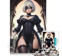 Puzzle 1000 pièces pour Adultes, thème Android Robe Noire, Jeu de Construction, améliore la mémoire, idéal comme Cadeau pour Toute la Famille 38x26cm