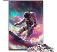 Puzzle 1000 pièces pour Adultes, thème Astronaute et Surf Spatial, pour Adolescents et familles, décoration DIY Parfaite et défi cérébral (Taille 26x38cm)