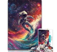 Puzzle 1000 pièces pour Adultes, thème Astronaute Surfeur, Cadeau d'anniversaire, décoration Murale pour Adolescents de 14 Ans et Plus, 26x38cm