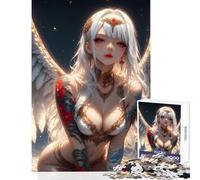 Puzzle 1000 pièces pour Adultes Thème Beauté angélique Jeu Antistress pour Un Jeu éducatif Liste de souhaits avec Le Père Noël Dimensions 38x26cm