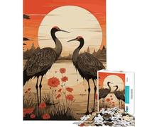 Puzzle 1000 pièces pour Adultes thème Cigogne Nature Jeu éducatif Jeu Pratique Apprentissage idées Cadeaux (Taille 50x75cm)
