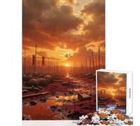 Puzzle 1000 pièces pour Adultes,thème Conséquences d'une Bataille avec Drapeaux Rouges,décoration intérieure,Jouet,œuvre d'art,Cadeau,Jeu en Famille,avec Poster et fiche de Questions Assortis,Format