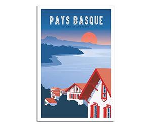 Puzzle 1000 pièces pour Adultes, thème Coucher de Soleil au Pays Basque français. Jeu éducatif idéal pour se détendre et décorer Un Mur (38 x 26 cm).