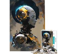 Puzzle 1000 pièces pour Adultes thème Cyberpunk Cyborg Jeu intellectuel Jeu Impossible Apprentissage Cadeau éducatif Cadeau de Noël Secret (Taille 50x75cm)