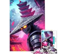 Puzzle 1000 pièces pour Adultes thème Cyberpunk Ninja Pagode idéal pour Un Anniversaire ou Noël Niveau de difficulté Difficile Jeu Familial recommandé à partir de 14 Ans (38x52cm)