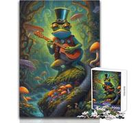 Puzzle 1000 pièces pour Adultes, thème Grenouille Steampunk psychédélique, idéal pour se détendre et Passer Un agréable Moment Assemblage précis Dimensions 38x52cm