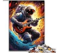 Puzzle 1000 pièces pour Adultes, thème Guitare Astronaute, en Carton, activité familiale, décoration d'intérieur, Cadeau de Noël, 1000 pièces(26x38cm)