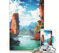 Puzzle 1000 pièces pour Adultes, thème James Bond Island, Jeu éducatif, Niveau de difficulté Difficile, idéal pour Un Anniversaire ou Noël 50x75cm