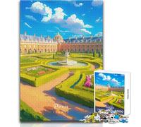 Puzzle 1000 pièces pour Adultes, thème Jardins de Versailles, Jeu éducatif et Anti-Stress, Dimensions:38x26cm