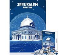 Puzzle 1000 pièces pour Adultes Thème Jérusalem Palestine Jeu éducatif Cadeau d'anniversaire Activité ludique et Anti-Stress Dimensions 50x75cm
