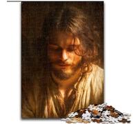 Puzzle 1000 pièces pour Adultes, thème Jésus, en Carton Un Casse-tête Stimulant pour Les Adolescents, idéal pour la décoration intérieure ou comme Cadeau Dimensions : 26X38cm