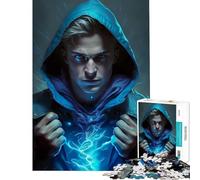 Puzzle 1000 pièces pour Adultes thème Magicien Anime Bleu Jeu intellectuel Familial idéal pour Les Couples Cadeau Parfait pour Les Amateurs de Jeux (Dimensions 50x75cm)