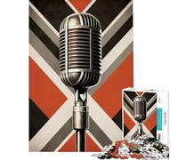 Puzzle 1000 pièces pour Adultes Thème Musical rétro Jeu éducatif et Pratique Idée Cadeau (Dimensions 50x75cm)