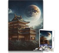 Puzzle 1000 pièces pour Adultes, thème Palais Chinois et Lune Idéal pour se détendre Pièce fiable et Facile à découper Dimensions:50x75cm