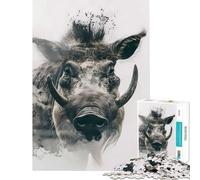 Puzzle 1000 pièces pour Adultes Thème Phacochère et Nature Sauvage Jeu addictif pour développer la Patience Jeu Familial Amusant Cadeau Original (Dimensions 38x52cm)