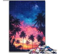 Puzzle 1000 pièces pour Adultes, thème Plage Galactique, en Bois, pour Adolescents et Famille - Jeu de réflexion à Faire soi-même, 1000 pièces(50x75cm)