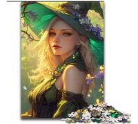 Puzzle 1000 pièces pour Adultes, thème sorcière animé, idéal pour Les Vacances et Les soirées de Jeux interactives (Taille 26x38cm)