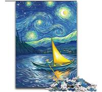 Puzzle 1000 pièces pour Adultes, thème voilier sous Le Ciel Nocturne, idéal pour Un Anniversaire, Une fête ou Une décoration Murale (14 Ans et Plus, Taille 26x38cm)