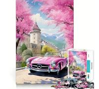 Puzzle 1000 pièces pour Adultes,thème Voiture Aquarelle,découpe Nette,Jeu de Concentration,Cadeau,Jeu pour Passer Le Temps,scène de Noël (50x75cm)