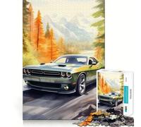 Puzzle 1000 pièces pour Adultes,thème Voiture Aquarelle,découpe Nette,Jeu de Concentration,Cadeau,Jeu pour Passer Le Temps,scène de Noël (38x52cm)