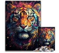 Puzzle 1000 pièces pour Adultes Tiger_Spirit_colorf. Puzzles stimulants Casse-tête à Faire soi-même Jeu Familial idéal ou Cadeau décoratif. 1000 pièces (75x50cm).