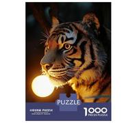 Puzzle 1000 Pièces pour Adultes Tiger with Glowing Orb Puzzle Casse-tête Difficile, Idéal comme Cadeau pour Toute La Famille 70x50cm/1000pcs