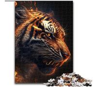 Puzzle 1000 pièces pour Adultes, Tigre de Feu, Un Casse-tête Stimulant pour Les Adolescents, Parfait pour la décoration intérieure ou comme Cadeau (Taille : 50x75cm)