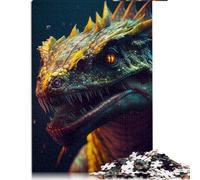 Puzzle 1000 pièces pour Adultes - Tigres Rouges élémentaires - Puzzle en Bois - Jeux familiaux - Cadeaux de Noël et d'anniversaire - 50 x 75 cm