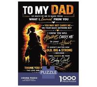 Puzzle 1000 Pièces Pour Adultes To My Dad From Daughter Sentimental Gift Puzzles Pour Adultes Analyse Et Logique Liste De Souhaits Avec Le Père Noël Cadeaux Uniques Pour Un Anniversaire Et Noël 70x50c