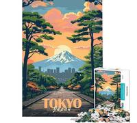 Puzzle 1000 pièces pour Adultes Tokyo Minimaliste Jeu éducatif Défi Difficile Cadeau Unique pour Un Anniversaire ou Noël (38x52cm)