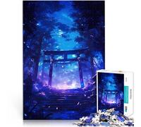 Puzzle 1000 pièces pour Adultes Torii Mystique Crépuscule Séjour Anti-Stress pour Tuer Le Temps décoration Murale 38x26cm